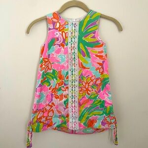 Lilly Pulitzer Girls Shift Dress Multi Lulu Size 5 Lulu Flamingo Print